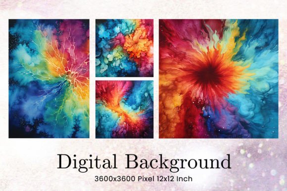 Download Vivid Tie Dye Background Digital Paper - Tie dye Collection