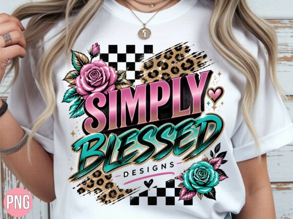 Download Leopard Rose Simply Blessed PNG Shirt - Blessed Collection