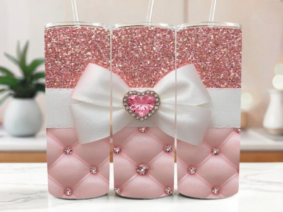 Download Half Soft Pink Glam 3D Tumbler Wrap PNG - 3d tumbler wrap Collection