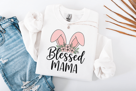 Download Blessed Mama Easter SVG Floral Bunny - Blessed Collection