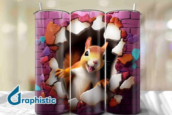 Download Torn Squirrel 3D Tumbler Wrap - 3d tumbler wrap Collection