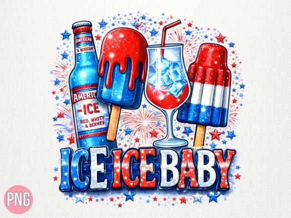 Download Fourth of July Ice Ice Baby PNG T-SHIRT - Baby png Collection
