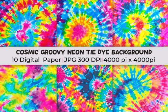 Download Cosmic Groovy Neon Tie Dye Background - Tie dye Collection